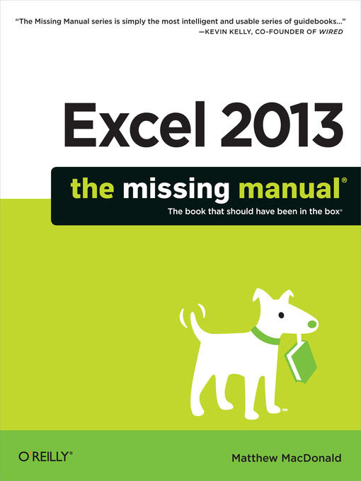 Title details for Excel 2013 by Matthew MacDonald - Available